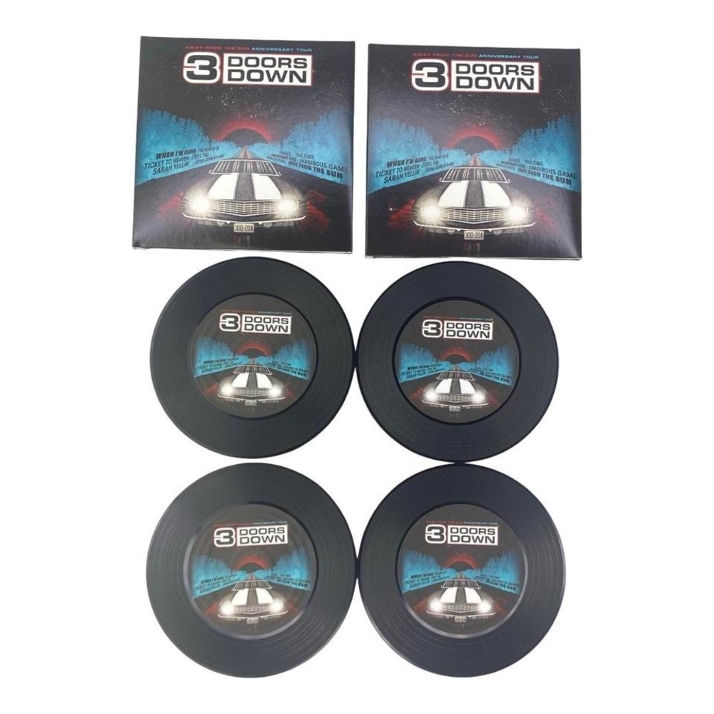 3 Doors Down - Away from the sun tour vinyl record COASTERS‎ merch